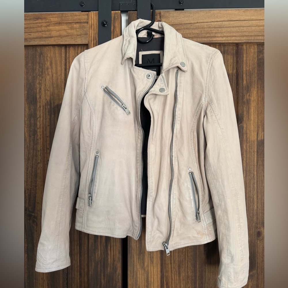 Mauritius Leather Karyn RF Leather Jacket Blush Pink Size 6
